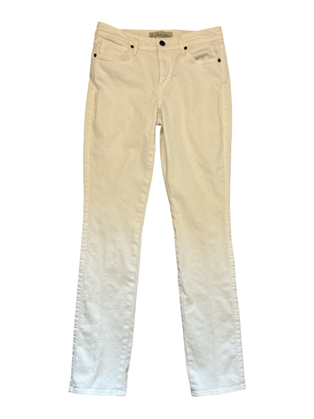 Cookie Johnson White Straight Leg Jeans Women’s Size 28 Stretch Denim USA Made